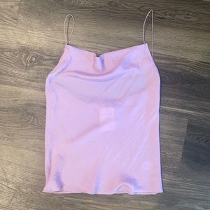 Lavender cowl neck top